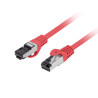 PATCHCORD CAT.8.1 S/FTP LSZH CU 0.25M ČERVENÝ