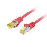 PATCHCORD CAT.6A S/FTP LSZH CU 5M ČERVENÝ