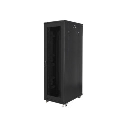 19" VOLNĚ STOJÍCÍ RACKOVÁ SKŘÍŇ 42U/800X1000 S PERFOROVANÝMI DVEŘMI ČERNÁ  (SMONTOVANÁ)