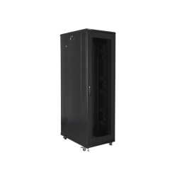 19" VOLNĚ STOJÍCÍ RACKOVÁ SKŘÍŇ 42U/800X1000 S PERFOROVANÝMI DVEŘMI ČERNÁ  (SMONTOVANÁ)