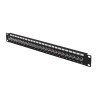 PATCH PANEL 24 PORTŮ 1U S KONEKTOREM TYPU F ČERNÝ