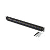 PATCH PANEL 24 PORTŮ 1U S KONEKTOREM TYPU F ČERNÝ