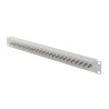 PATCH PANEL 24 PORTŮ 1U S KONEKTOREM TYPU F ŠEDÝ