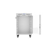 19" VOLNĚ STOJÍCÍ RACKOVÁ SKŘÍŇ 15U/600X600 (FLAT PACK) S PROSKLENÝMI DVEŘMI LCD ŠEDÁ  V2