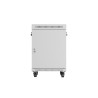19" VOLNĚ STOJÍCÍ RACKOVÁ SKŘÍŇ 15U/600X600 (FLAT PACK) S PROSKLENÝMI DVEŘMI LCD ŠEDÁ  V2