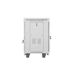 19" VOLNĚ STOJÍCÍ RACKOVÁ SKŘÍŇ 15U/600X600 (FLAT PACK) S PROSKLENÝMI DVEŘMI LCD ŠEDÁ  V2