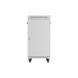 19" VOLNĚ STOJÍCÍ RACKOVÁ SKŘÍŇ 22U/600X800 (FLAT PACK) S PROSKLENÝMI DVEŘMI LCD ŠEDÁ  V2