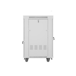 19" VOLNĚ STOJÍCÍ RACKOVÁ SKŘÍŇ 22U/600X800 (FLAT PACK) S PROSKLENÝMI DVEŘMI LCD ŠEDÁ  V2