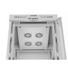 RACKOVÁ SKŘÍŇ 19" VOLNĚ STOJÍCÍ 15U/600X800 (FLAT PACK) S PROSKLENÝMI DVEŘMI LCD ŠEDÁ  V2