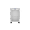 RACKOVÁ SKŘÍŇ 19" VOLNĚ STOJÍCÍ 15U/600X800 (FLAT PACK) S PROSKLENÝMI DVEŘMI LCD ŠEDÁ  V2