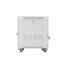RACKOVÁ SKŘÍŇ 19" VOLNĚ STOJÍCÍ 15U/600X800 (FLAT PACK) S PROSKLENÝMI DVEŘMI LCD ŠEDÁ  V2