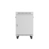 RACKOVÁ SKŘÍŇ 19" VOLNĚ STOJÍCÍ 15U/600X800 (FLAT PACK) S PROSKLENÝMI DVEŘMI LCD ŠEDÁ  V2