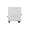 RACKOVÁ SKŘÍŇ 19" VOLNĚ STOJÍCÍ 15U/600X800 (FLAT PACK) S PROSKLENÝMI DVEŘMI LCD ŠEDÁ  V2