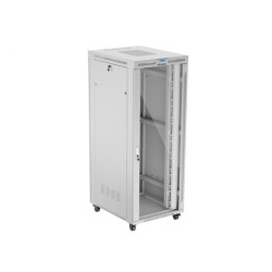 19" VOLNĚ STOJÍCÍ RACKOVÁ SKŘÍŇ 42U/800X1000 (FLAT PACK) S PROSKLENÝMI DVEŘMI LCD ŠEDÁ  V2
