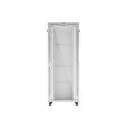 19" VOLNĚ STOJÍCÍ RACKOVÁ SKŘÍŇ 42U/800X1000 (FLAT PACK) S PROSKLENÝMI DVEŘMI LCD ŠEDÁ  V2