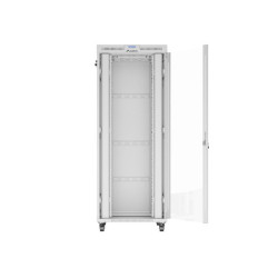 19" VOLNĚ STOJÍCÍ RACKOVÁ SKŘÍŇ 42U/800X1000 (FLAT PACK) S PROSKLENÝMI DVEŘMI LCD ŠEDÁ  V2