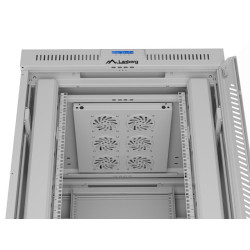 19" VOLNĚ STOJÍCÍ RACKOVÁ SKŘÍŇ 42U/800X1000 (FLAT PACK) S PROSKLENÝMI DVEŘMI LCD ŠEDÁ  V2