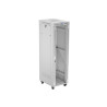 19" VOLNĚ STOJÍCÍ RACKOVÁ SKŘÍŇ 42U/600X800 (FLAT PACK) S PROSKLENÝMI DVEŘMI LCD ŠEDÁ  V2