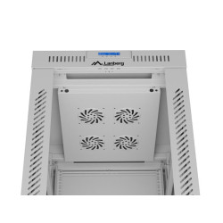 19" VOLNĚ STOJÍCÍ RACKOVÁ SKŘÍŇ 42U/600X800 (FLAT PACK) S PROSKLENÝMI DVEŘMI LCD ŠEDÁ  V2