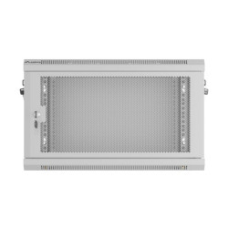 INSTALAČNÍ STOJAN 19" 6U 600X450 ŠEDÉ PERFOROVANÉ DVEŘE  (PLOCHÉ BALENÍ)