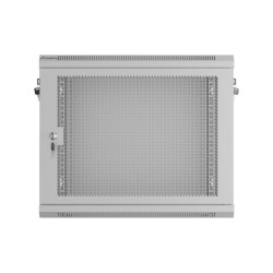 INSTALAČNÍ STOJAN 19" 9U 600X450 ŠEDÉ PERFOROVANÉ DVEŘE  (PLOCHÉ BALENÍ)