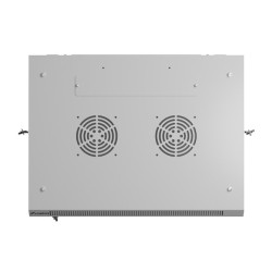 INSTALAČNÍ STOJAN 19" 12U 600X450 ŠEDÉ PERFOROVANÉ DVEŘE  (PLOCHÉ BALENÍ)