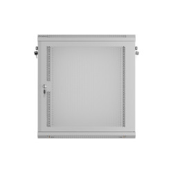 INSTALAČNÍ STOJAN 19" 12U 600X450 ŠEDÉ PERFOROVANÉ DVEŘE  (PLOCHÉ BALENÍ)