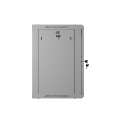 INSTALAČNÍ STOJAN 19" 12U 600X450 ŠEDÉ PERFOROVANÉ DVEŘE  (PLOCHÉ BALENÍ)