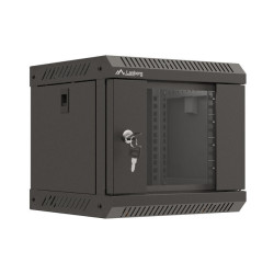 RACKOVÁ SKŘÍŇ 10" NÁSTĚNNÁ 4U/300X300 (FLAT PACK) S PROSKLENÝMI DVEŘMI ČERNÁ