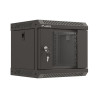 RACKOVÁ SKŘÍŇ 10" NÁSTĚNNÁ 4U/300X300 (FLAT PACK) S PROSKLENÝMI DVEŘMI ČERNÁ