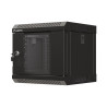 RACKOVÁ SKŘÍŇ 10" NÁSTĚNNÁ 4U/300X300 (FLAT PACK) S PROSKLENÝMI DVEŘMI ČERNÁ