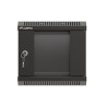 RACKOVÁ SKŘÍŇ 10" NÁSTĚNNÁ 4U/300X300 (FLAT PACK) S PROSKLENÝMI DVEŘMI ČERNÁ