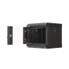 RACKOVÁ SKŘÍŇ 10" NÁSTĚNNÁ 4U/300X300 (FLAT PACK) S PROSKLENÝMI DVEŘMI ČERNÁ