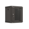 RACKOVÁ SKŘÍŇ 10" PRO MONTÁŽ NA STĚNU 6U/300X300 (FLAT PACK) S PROSKLENÝMI DVEŘMI ČERNÁ