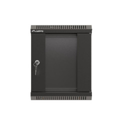RACKOVÁ SKŘÍŇ 10" PRO MONTÁŽ NA STĚNU 6U/300X300 (FLAT PACK) S PROSKLENÝMI DVEŘMI ČERNÁ