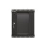 RACKOVÁ SKŘÍŇ 10" PRO MONTÁŽ NA STĚNU 6U/300X300 (FLAT PACK) S PROSKLENÝMI DVEŘMI ČERNÁ