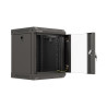 RACKOVÁ SKŘÍŇ 10" PRO MONTÁŽ NA STĚNU 6U/300X300 (FLAT PACK) S PROSKLENÝMI DVEŘMI ČERNÁ