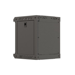 RACKOVÁ SKŘÍŇ 10" PRO MONTÁŽ NA STĚNU 6U/300X300 (FLAT PACK) S PROSKLENÝMI DVEŘMI ČERNÁ
