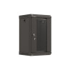 RACKOVÁ SKŘÍŇ 10" NÁSTĚNNÁ 9U/300X300 (FLAT PACK) S PROSKLENÝMI DVEŘMI ČERNÁ