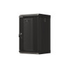 RACKOVÁ SKŘÍŇ 10" NÁSTĚNNÁ 9U/300X300 (FLAT PACK) S PROSKLENÝMI DVEŘMI ČERNÁ