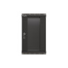 RACKOVÁ SKŘÍŇ 10" NÁSTĚNNÁ 9U/300X300 (FLAT PACK) S PROSKLENÝMI DVEŘMI ČERNÁ