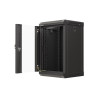 RACKOVÁ SKŘÍŇ 10" NÁSTĚNNÁ 9U/300X300 (FLAT PACK) S PROSKLENÝMI DVEŘMI ČERNÁ