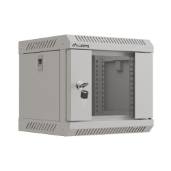 RACKOVÁ SKŘÍŇ 10" NÁSTĚNNÁ 4U/300X300 (FLAT PACK) S PROSKLENÝMI DVEŘMI ŠEDÁ