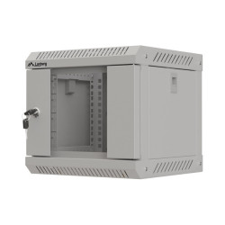 RACKOVÁ SKŘÍŇ 10" NÁSTĚNNÁ 4U/300X300 (FLAT PACK) S PROSKLENÝMI DVEŘMI ŠEDÁ