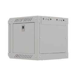 RACKOVÁ SKŘÍŇ 10" NÁSTĚNNÁ 4U/300X300 (FLAT PACK) S PROSKLENÝMI DVEŘMI ŠEDÁ