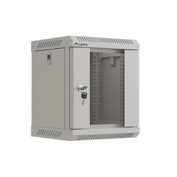 RACKOVÁ SKŘÍŇ 10" NÁSTĚNNÁ 6U/300X300 (FLAT PACK) S PROSKLENÝMI DVEŘMI ŠEDÁ