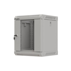 RACKOVÁ SKŘÍŇ 10" NÁSTĚNNÁ 6U/300X300 (FLAT PACK) S PROSKLENÝMI DVEŘMI ŠEDÁ