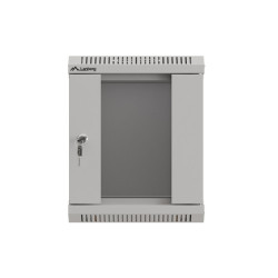 RACKOVÁ SKŘÍŇ 10" NÁSTĚNNÁ 6U/300X300 (FLAT PACK) S PROSKLENÝMI DVEŘMI ŠEDÁ