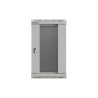 RACKOVÁ SKŘÍŇ 10" NÁSTĚNNÁ 9U/300X300 (FLAT PACK) S PROSKLENÝMI DVEŘMI ŠEDÁ