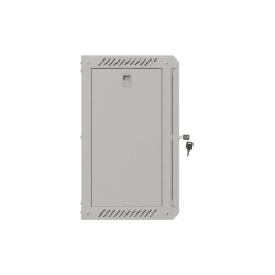 RACKOVÁ SKŘÍŇ 10" NÁSTĚNNÁ 9U/300X300 (FLAT PACK) S PROSKLENÝMI DVEŘMI ŠEDÁ
